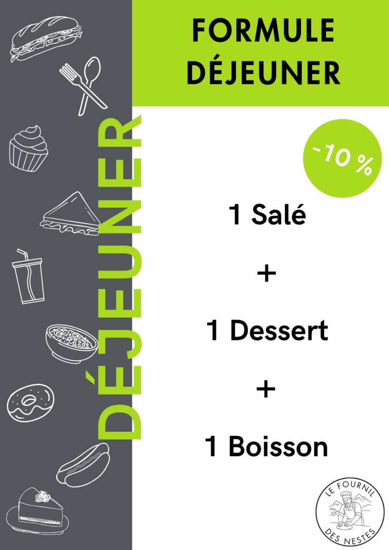 Affiche formule déjeuner