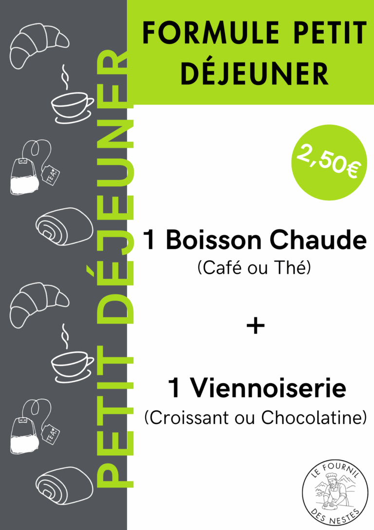 Affiche formule petit déjeuner