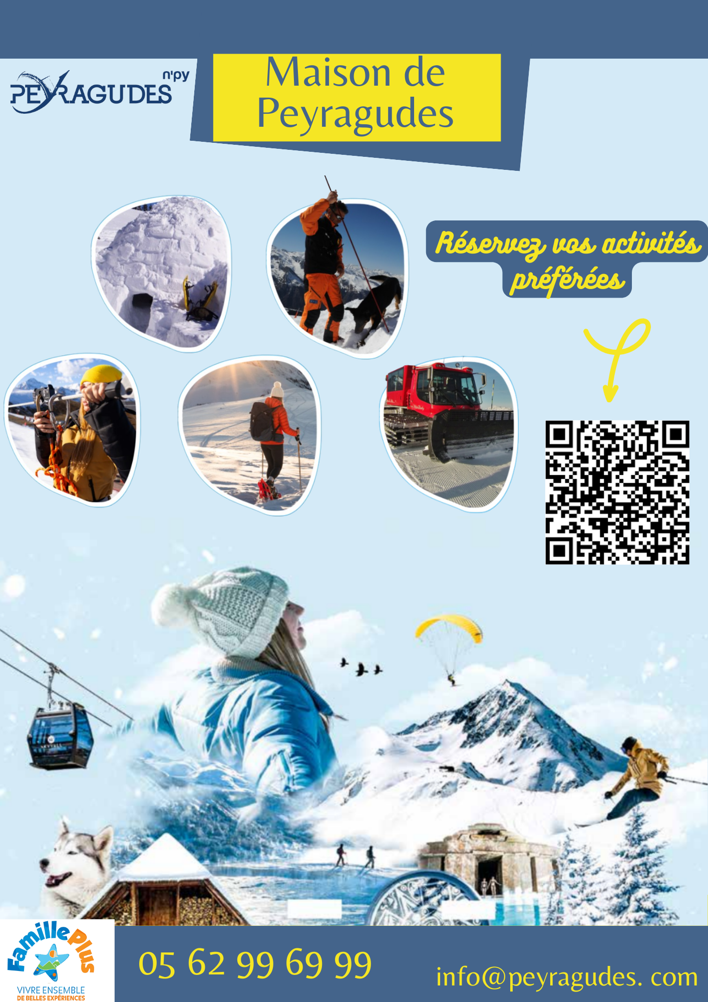 Affiche QR Code activités Peyragudes