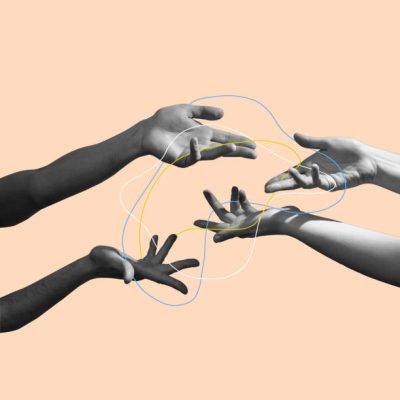 istockphoto-1311055822-612×612 Difficulties. Hands aesthetic on bright background, artwork. Concept of human relation, community, togetherness, symbolism, surrealism. Light and weightless touching unrecognizable