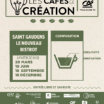 Affiche Cafés de la création dans le cadre de mon alternance