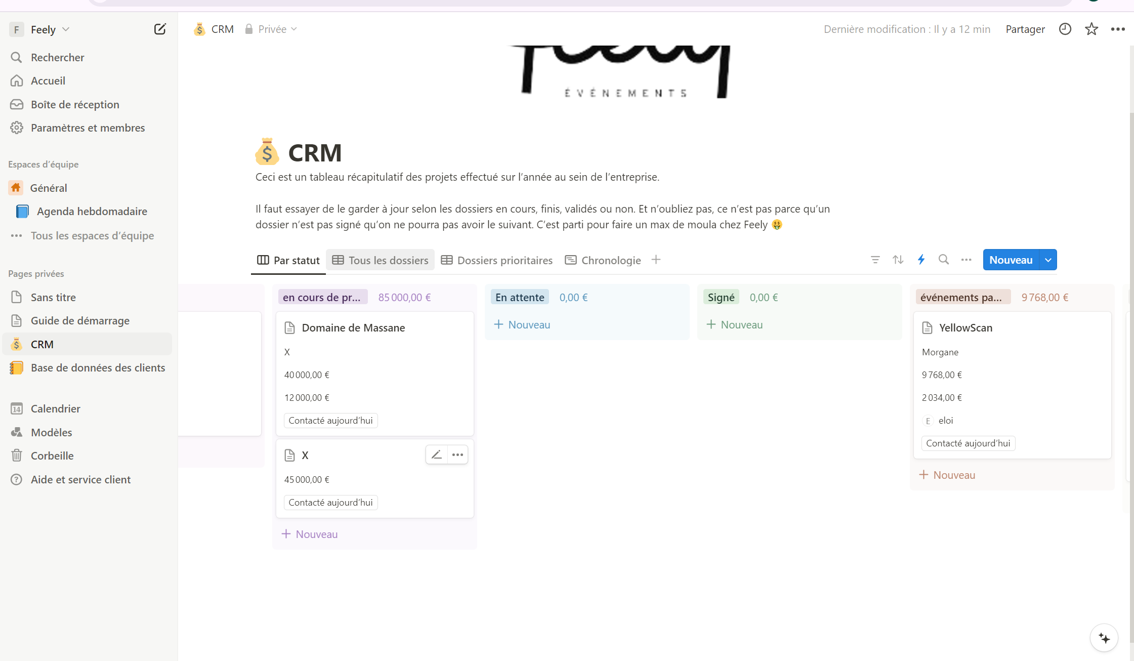 Création d'un CRM automatisé