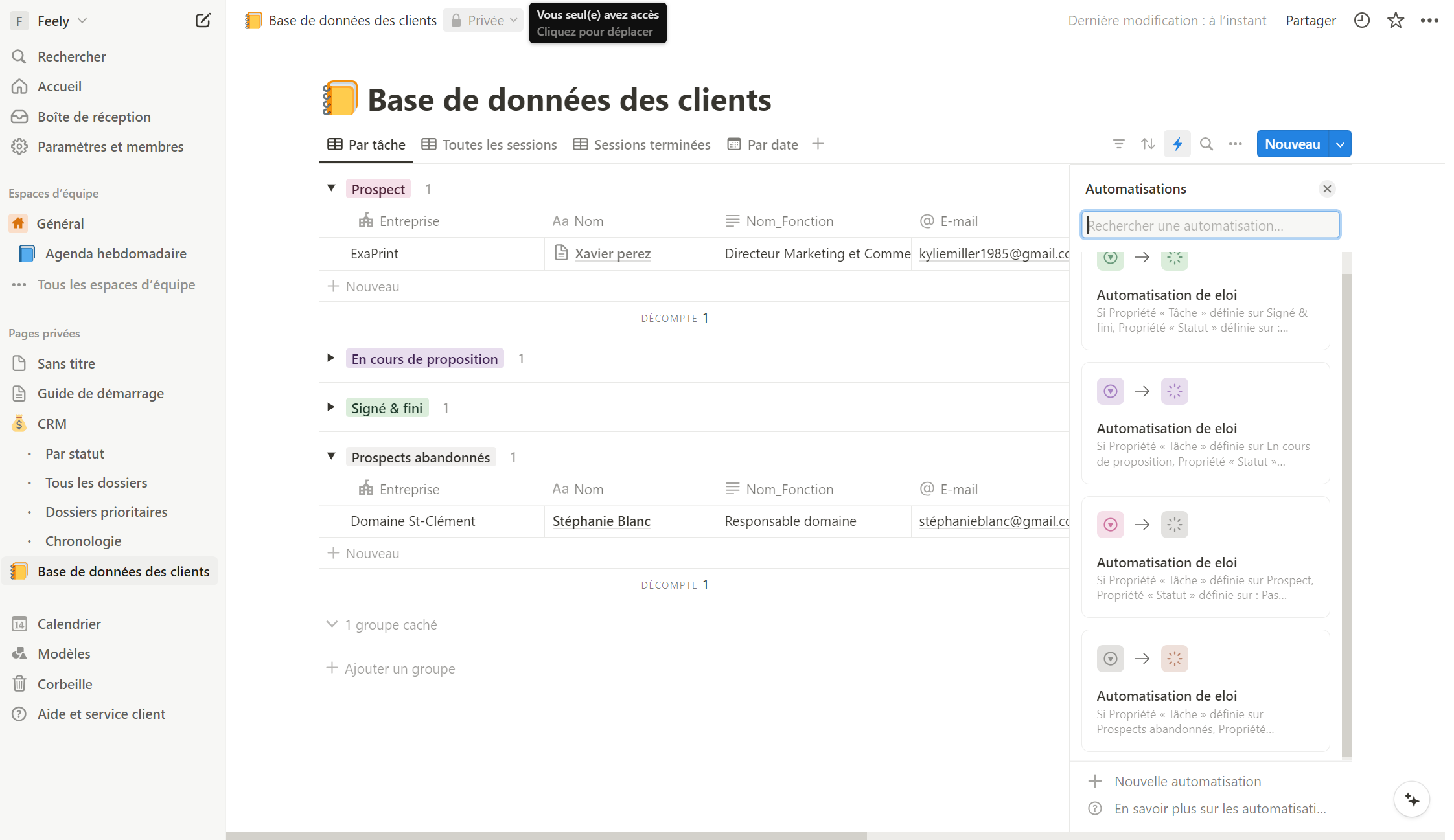 Gestion Notion