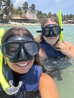 Snorkelling avec Agathe au Mexique