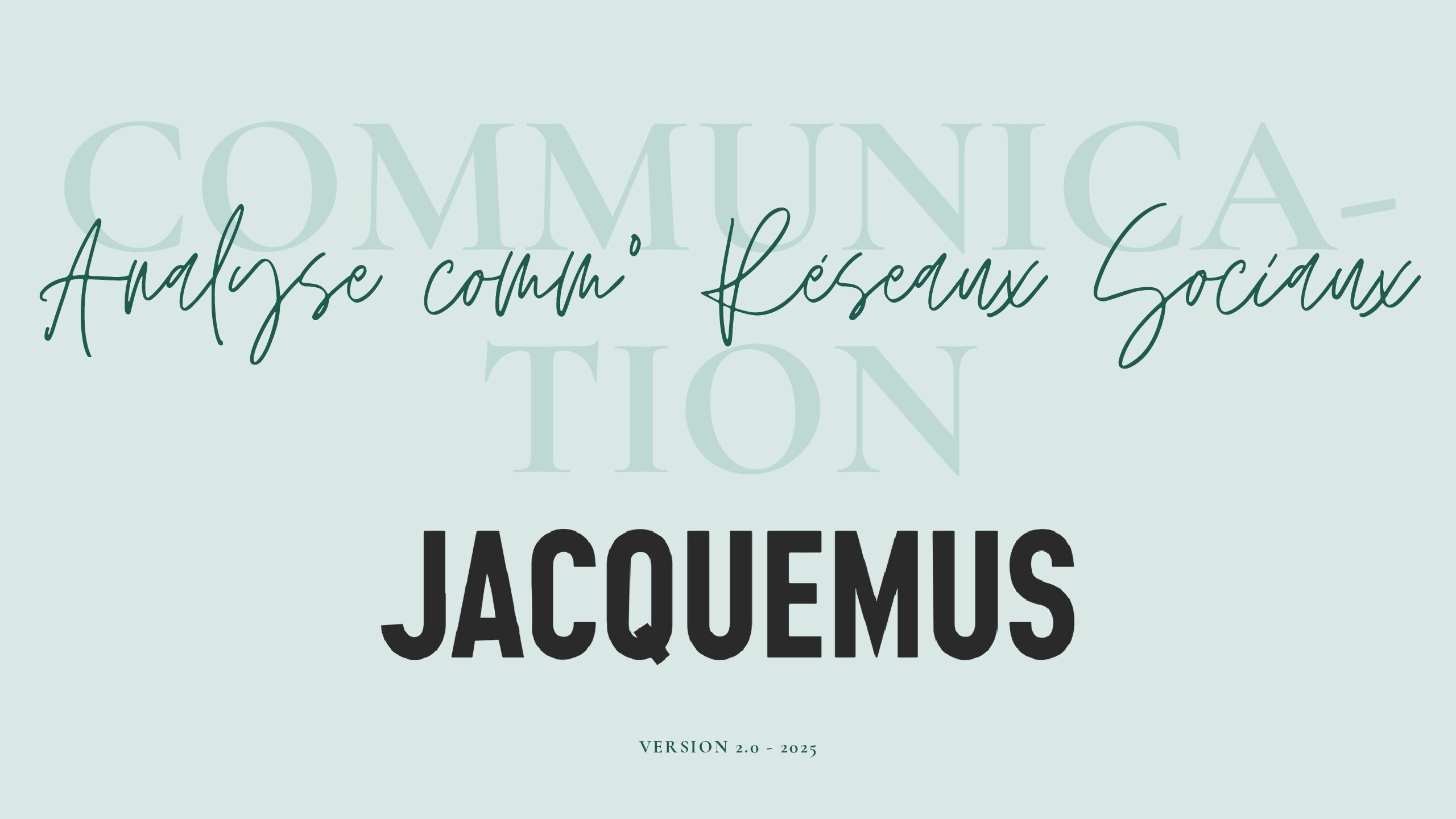 Analyse Communication Réseaux Sociaux
