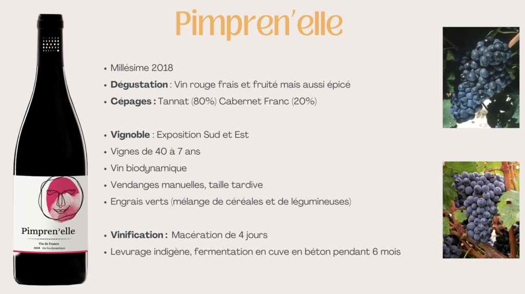 présentation du vin