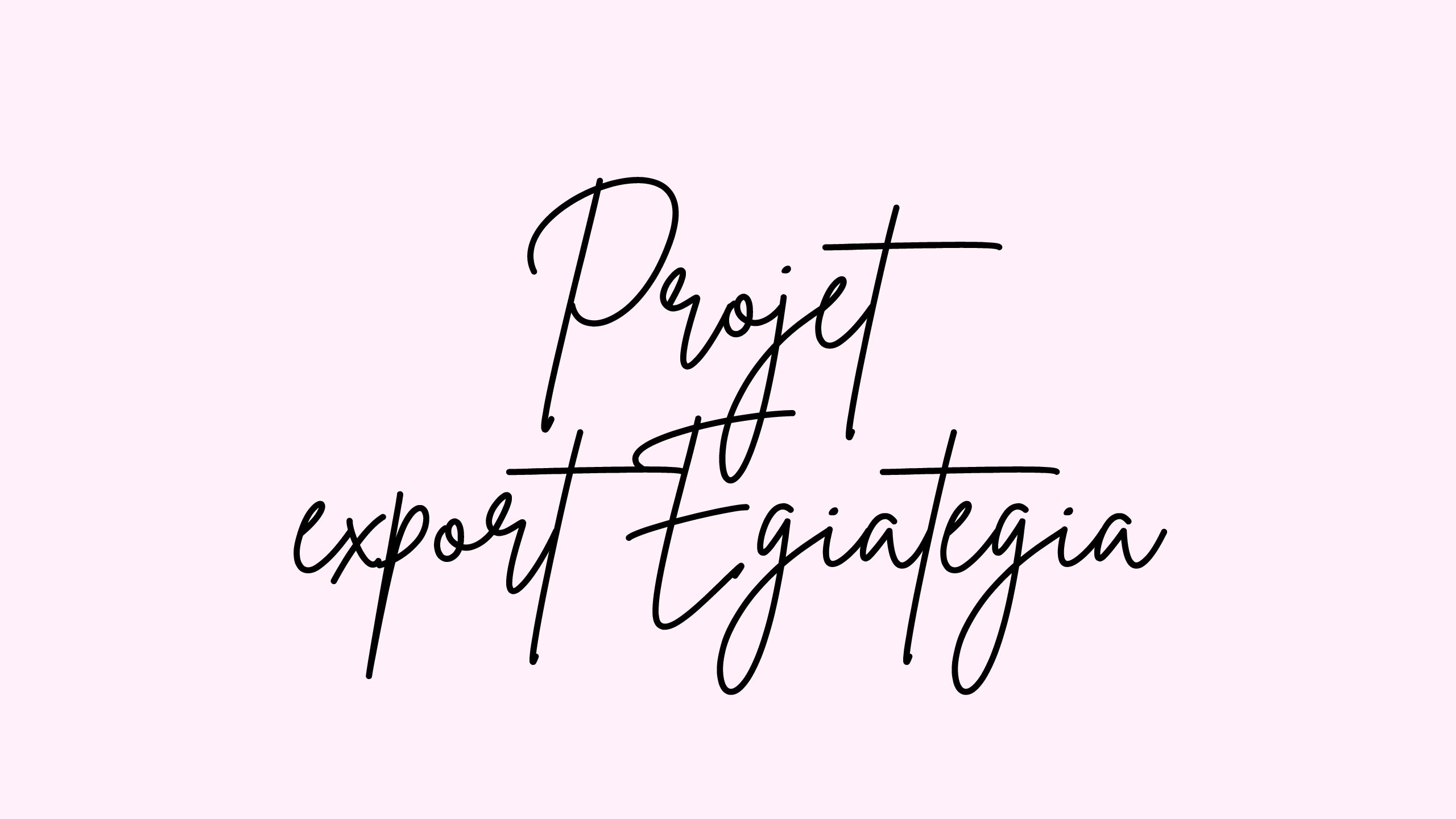 Projet Export Egiategia